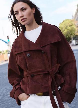 Куртка жіноча бордо zara new
