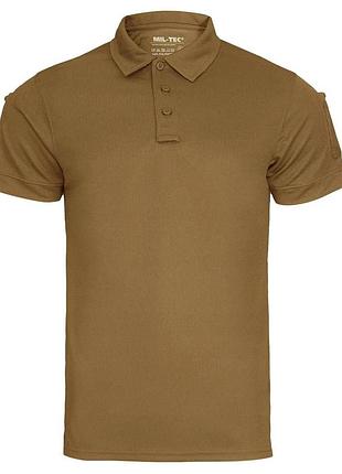 Футболка поло mil-tec tactical quickdry, coyote l