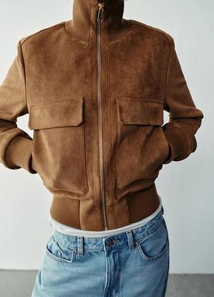 Куртка жіноча коричнева zara new