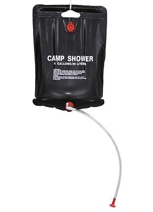 Душ солнечный портативный mfh 20ltr. solar shower черный 20л