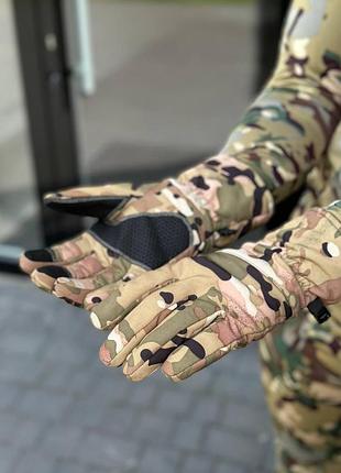 Варежки палые мультикам softshell m