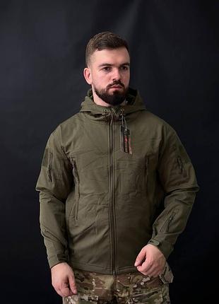 Тактическая куртка soft shell olive bitt