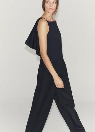 Длинный комбинезон с драпированной спинкой zw collection