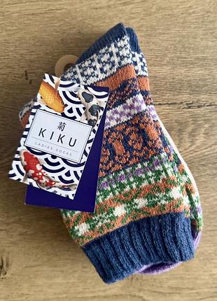 Оригінал! набір 2 пари теплі жіночі шкарпетки kiku nordic collection ladies socks, 36-41 р.