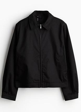 Куртка чорна h&m. h&m divided twill jacket