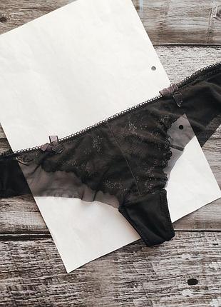 ♥️💣😍 трусики черные кружевные с сеткой сверху h&m