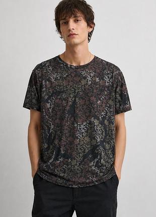 Чоловіча футболка allsaints ivy camo crew m