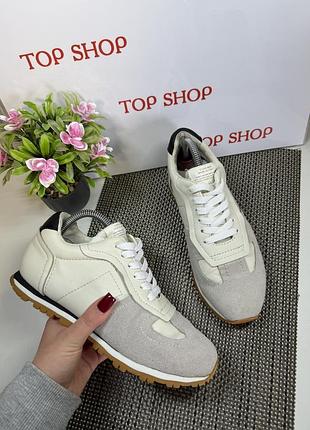Кроссовки кожаные maison margiela retro runners «white’