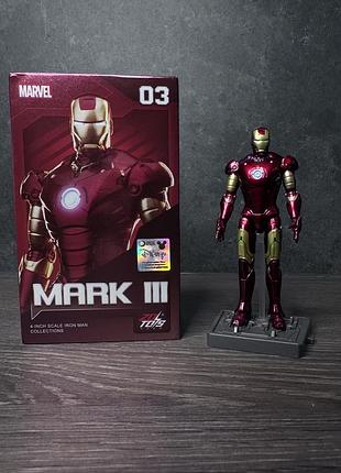 Фігурка iron man mark iii zd toys, ліцензія disney, нова