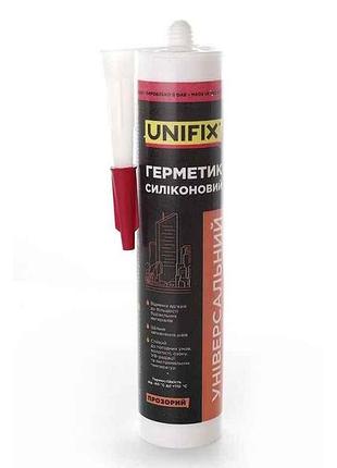 Герметик силиконовый 280мл прозрачный универсальный тм unifix