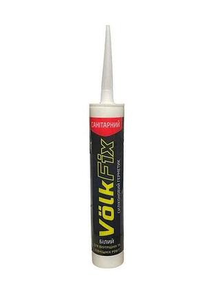 Герметик 280мл белый санитарный тм volkfix