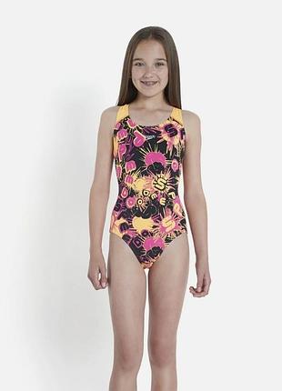 Детский слитный купальник speedo girls allover splashback print на 8-9 лет