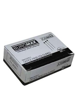 Заколки цветные, 34 мм jobmax, 100 шт. bm.5251 тм buromax