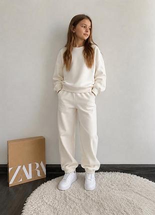 Костюм для дівчинки зара zara джогери штани світшот кофта