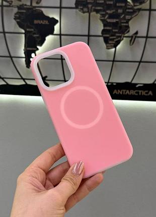 Неоновый чехол с микрофиброй для iphone 15 pro max, чехол-накладка для айфон 15 pro max (розовый)