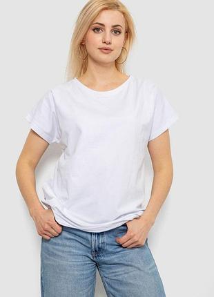 Футболка женская однотонная, цвет белый, 244r2300 xl, xl, xl
