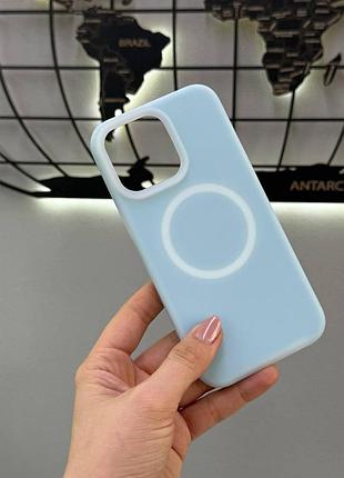Неоновый чехол с микрофиброй для iphone 15 pro max, чехол-накладка для айфон 15 pro max (голубой)