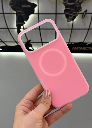 Неоновый чехол с микрофиброй для iphone 17 pro max, чехол-накладка для айфон 17 pro max (розовый)