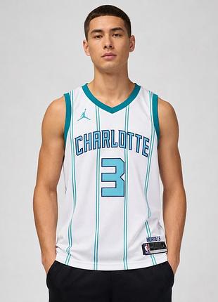 Чоловіча баскетбольна майка jordan nba charlotte hornets terry rozier iii #3 m