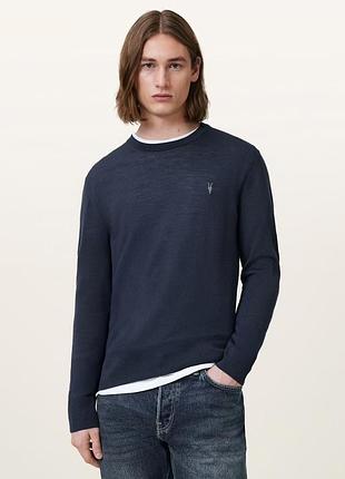 Чоловічий вовняний светр джемпер allsaints mode merino crew neck ramskull jumper m