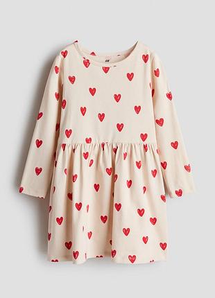 Ідеальна стильна бавовняна сукня в сердечко на дівчинку 4/6р h&m