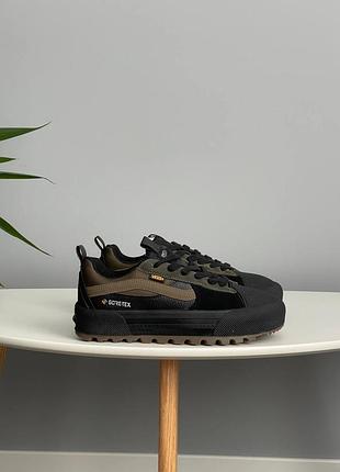 Чоловічі шкіряні термо кросівки vans old skool khaki, повсякденні молодіжні кросівки для хлопців 45