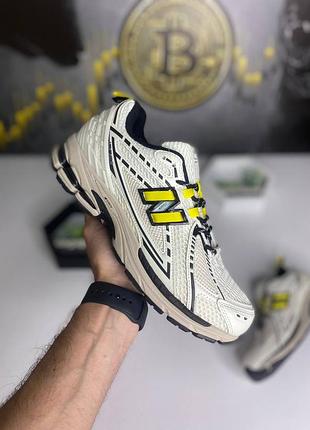 Стильные кроссовки new balance 1906r beige/yellow