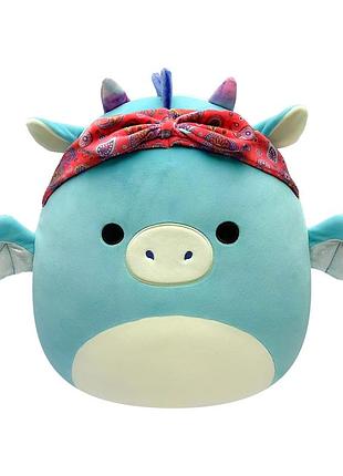 М'яка іграшка squishmallows – дракон у бандані (19 cm)