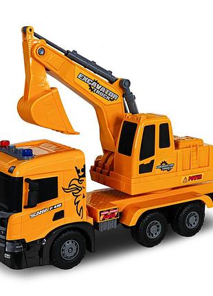 Автомодель серии super big truck - экскаватор scania (свет, звук)