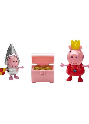 Набір фігурок peppa - принцеса пеппа і сер джордж сільвер
