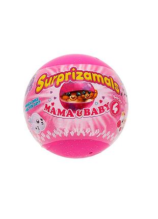 Набір м’яких іграшок-сюрпризів у кулі surprizamals s4 – мама та малюк
