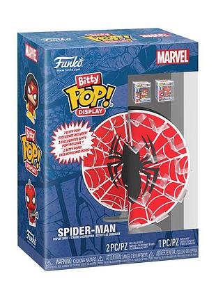 Дисплей для коллекционирования bitty pop! серии marvel - человек-паук (2 фигурки, дисплей)
