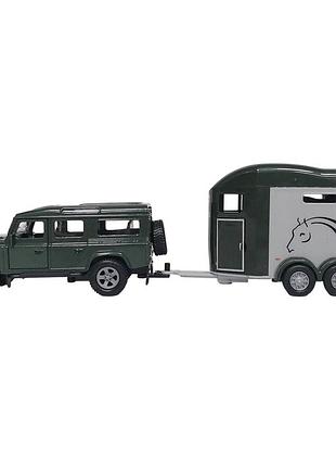 Ігровий набір - land rover (з причіпом і фігурками коней)