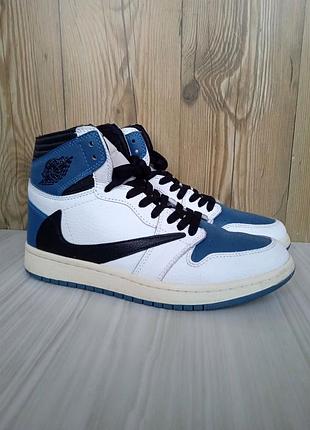 Шкіряні чоловічі кросівки nike air jordan, демі кеди, хайтопи, весна осінь, р. 40