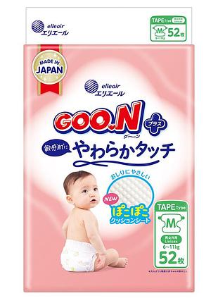 Подгузники goo.n plus для детей (размер 3(m), 6-11 кг, 52 шт)