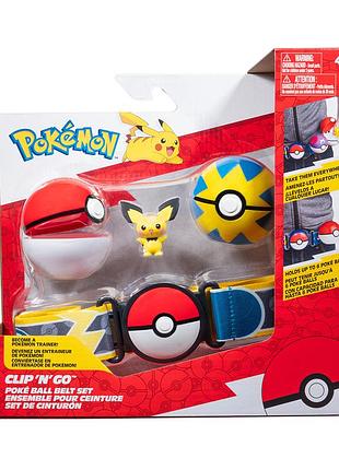 Игровой набор pokemon w15 - пояс с покеболами пячу