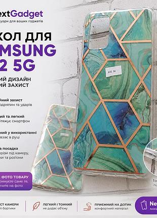 Чохол для samsung galaxy a32 5g — прозорий захисний чохол з мармуровим дизайном