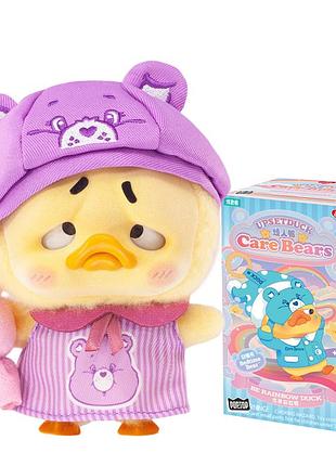 Колекційна м'яка іграшка з кільцем pop top 1983toys серії upset duck x care bears - будь веселкою