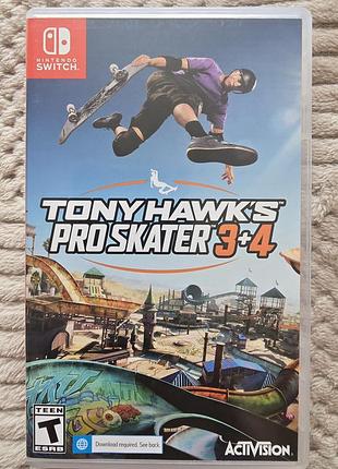 Tony hawk's pro skater 3+4, б/у, eng , nintendo switch 1|2