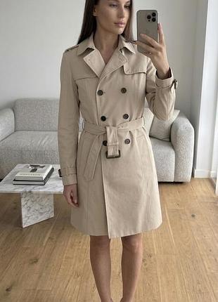 Классический бежевый тренч плащ zara