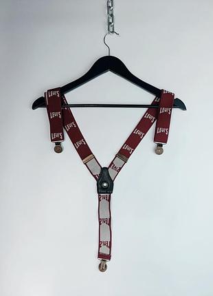 Мужские монограммные винтажные подтяжки с латунной фурнитурой/хретейдж/ворквер/Винтаж/бордовые/workwear/heritage/левис/diesel x carhartt vintage/