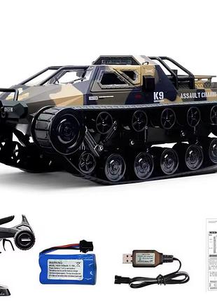 Внедорожник гусеничный на радиоуправлении crawler max 34см вездеход зеленый