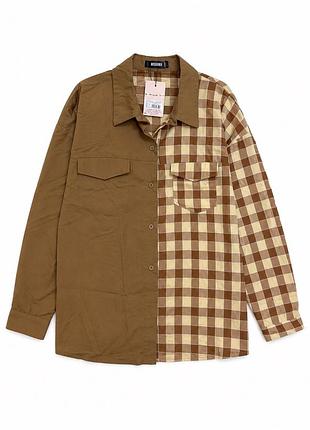 Missguided patchwork check сорочка