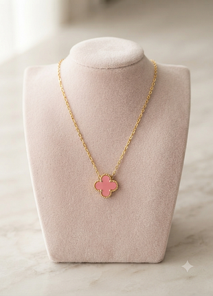 Ніжна підвіска в стилі van cleef (рожева конюшина)