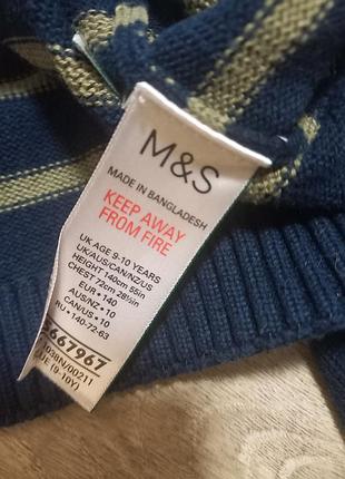 Светрик кофта m&amp;s 140р 9-10р 4