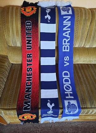 Шарф футбольний: manchester united, tottenham hotspur, hødd.