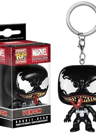 Эксклюзивный брелок-фигурка funko pocket pop! marvel collector corps venom bobble-head