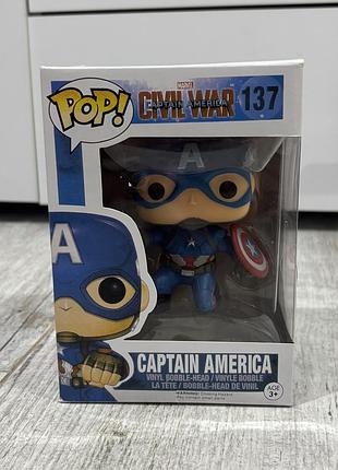 Виниловая фигурка funko pop! marvel: captain america #137 — civil war (эксклюзив)