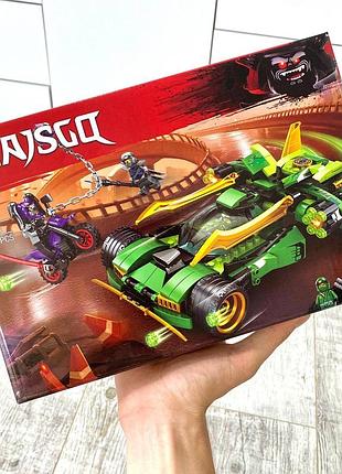 Дитячий конструктор ninjago 71073 «нічний всюдихід ніндзя ллойда», ігровий набір із зеленою машиною й мініфігурками (441 деталь)