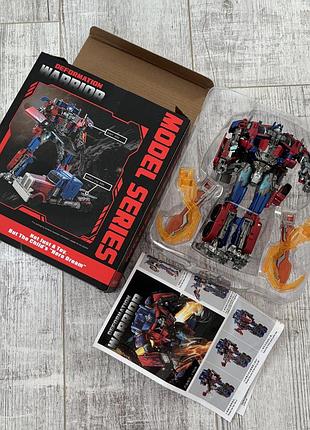 Робот-трансформер оптимус прайм (deformation warrior: model series), металл и пластик
